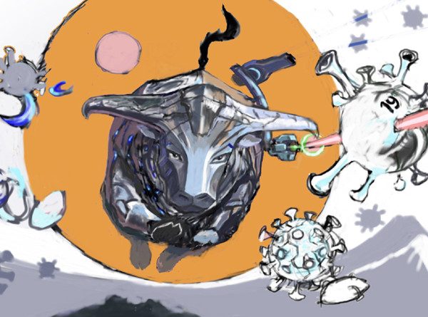 2021年年賀状製作中・・・