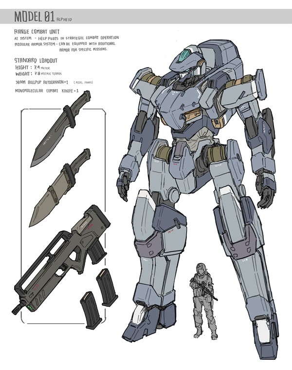 Mecha Sketch concept // Unit 01
