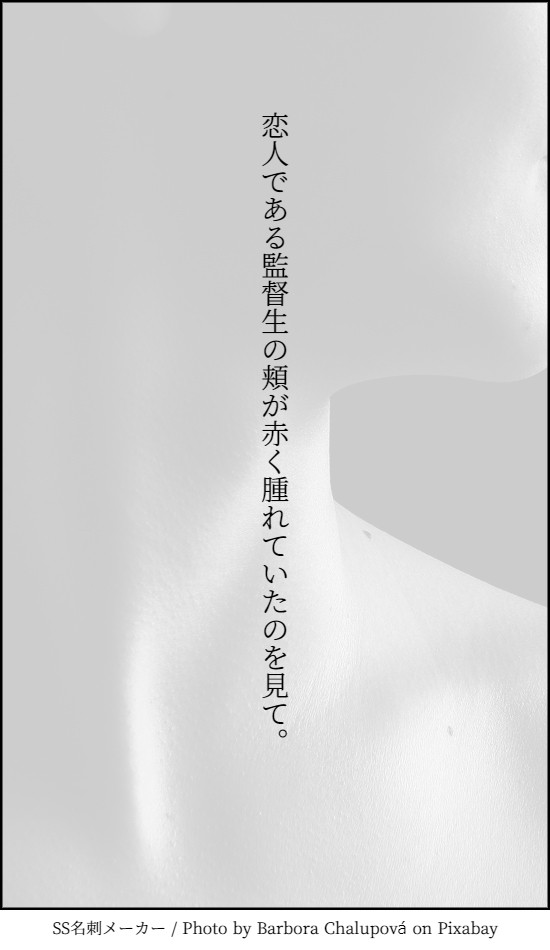 恋人である監督生の頬が赤く腫れていたのを見て。