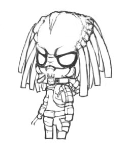 エイリアンVSプレデター(AVP)のデフォルメ絵