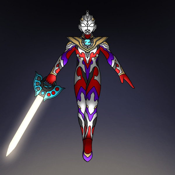 闇に輝く幻想の剣士