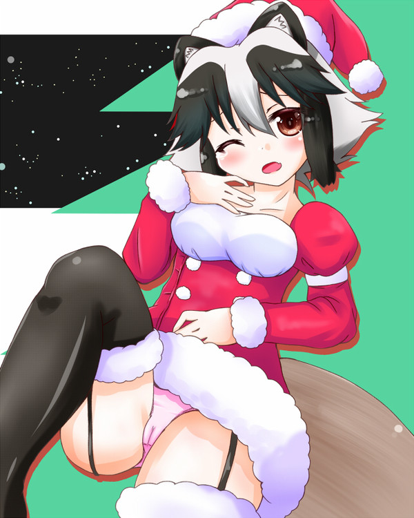 お寝坊たぬサンタくん