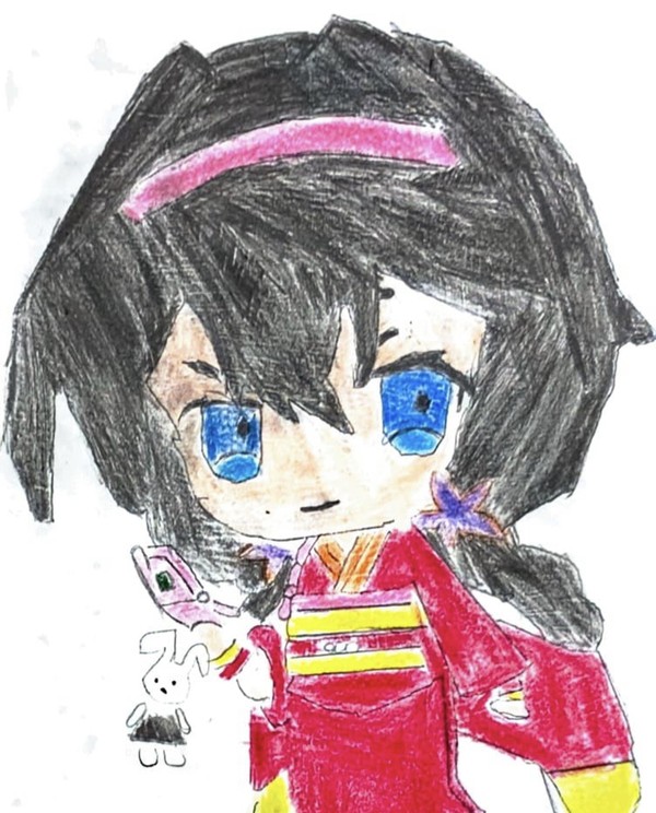 カーボン用紙で模写した鏡花ちゃん