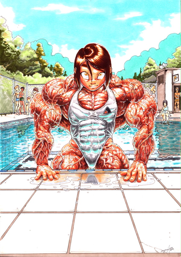 out of the pool