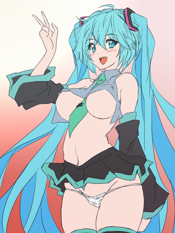 ちょっとえっちなミクちゃん落書き