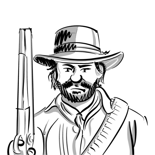 荒野大镖客 人物插画