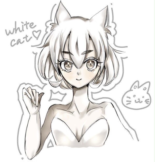 white cat