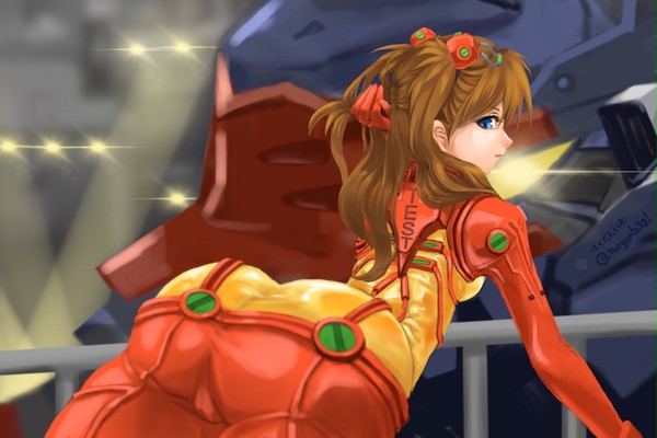 アスカとエヴァ3号機