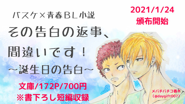 新刊のBL小説のPV作りました。