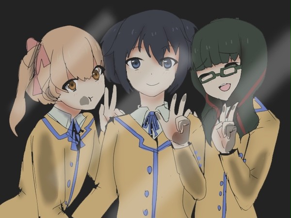 Mato, kagari, yomi behind class