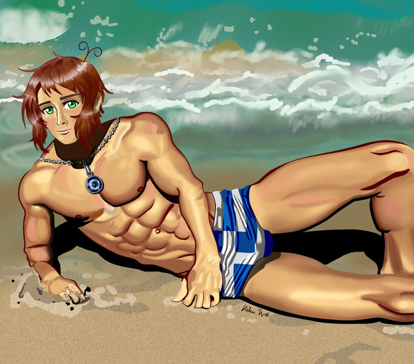Herakles at the beach