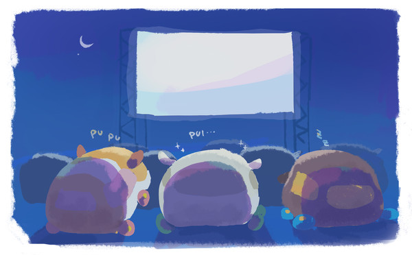 モルカーと一緒にドライブインシアター行きたい