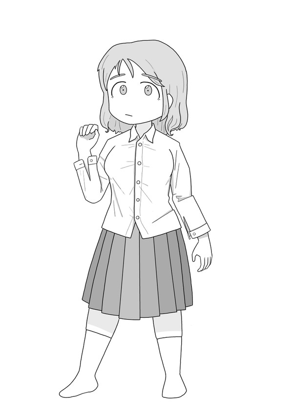 白シャツの子