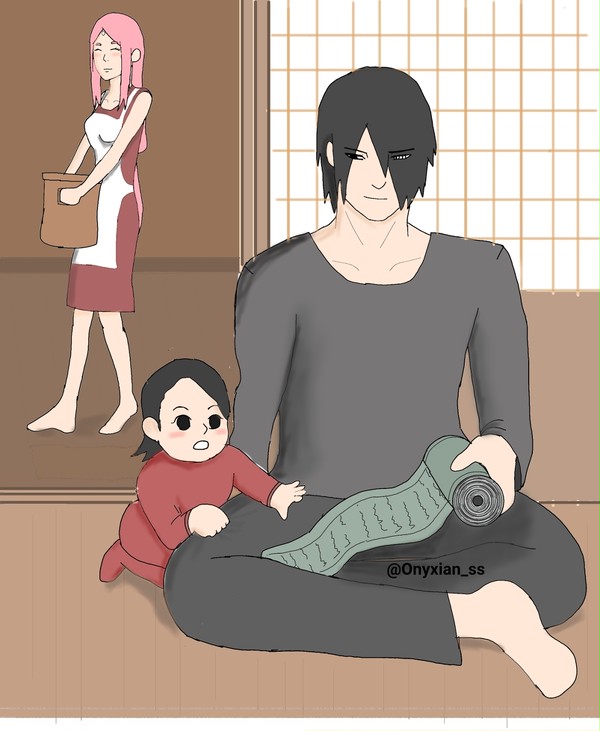 Sarada: what are doing papa?