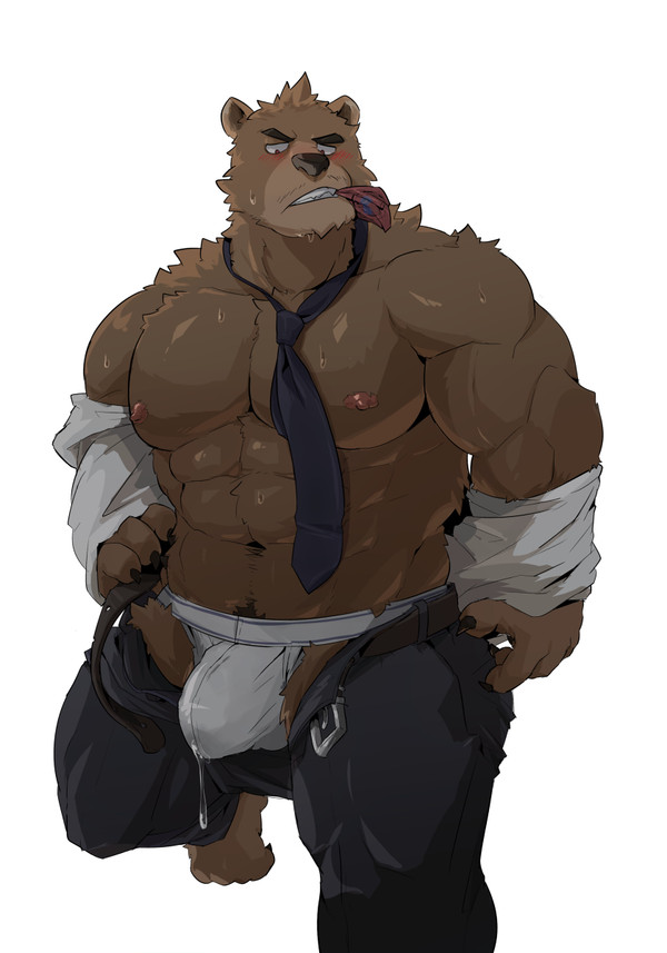 Bear office worker