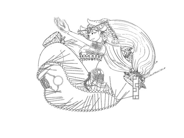 牛　塗り絵