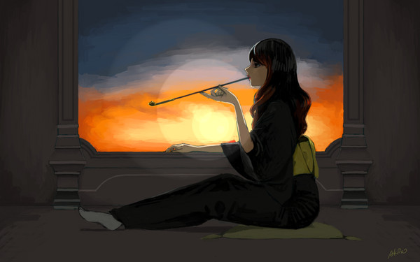 夕暮れ