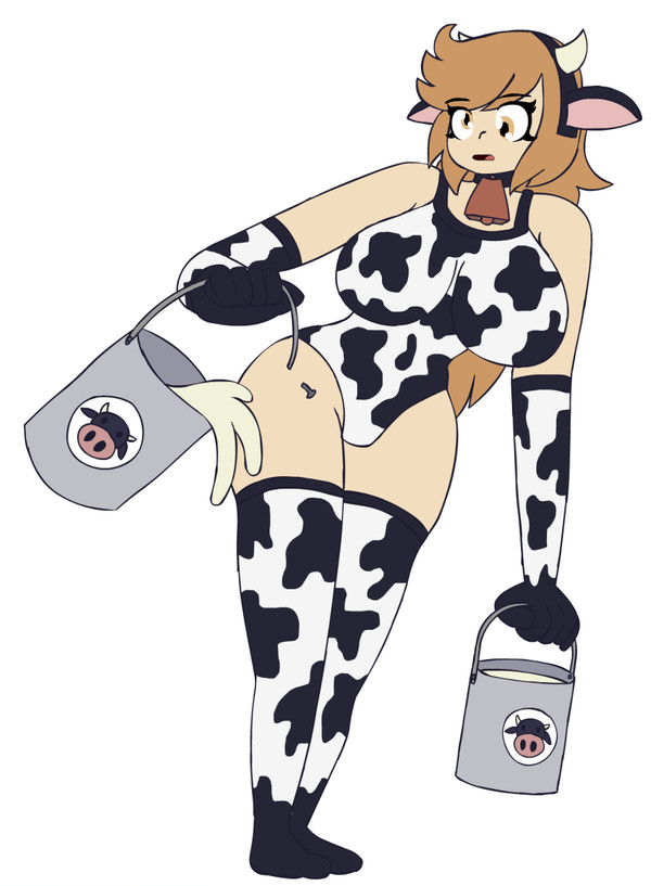 Ayesha wearing cow bikini