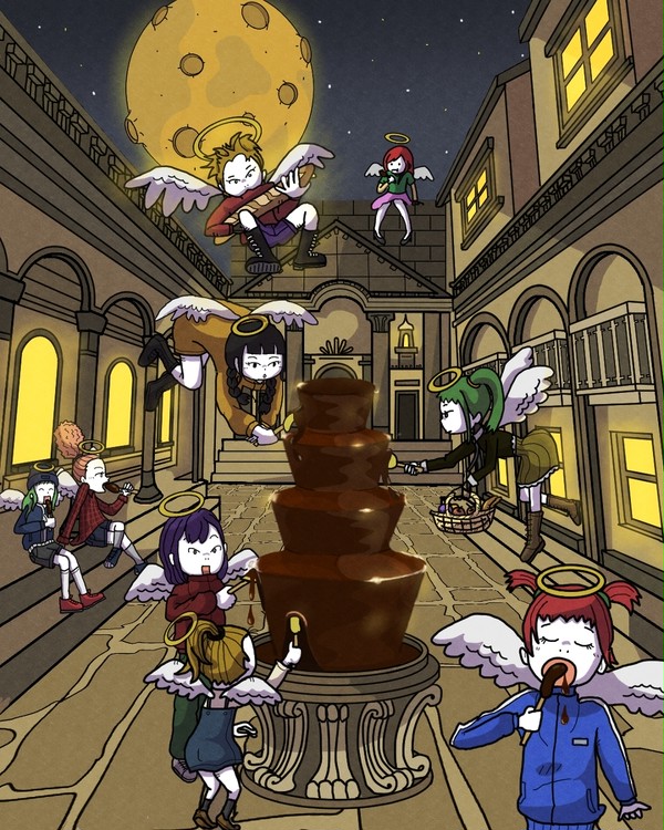 天使チョコファウンテン。