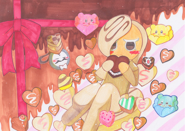 チョコまみれのホワイトチョコさん