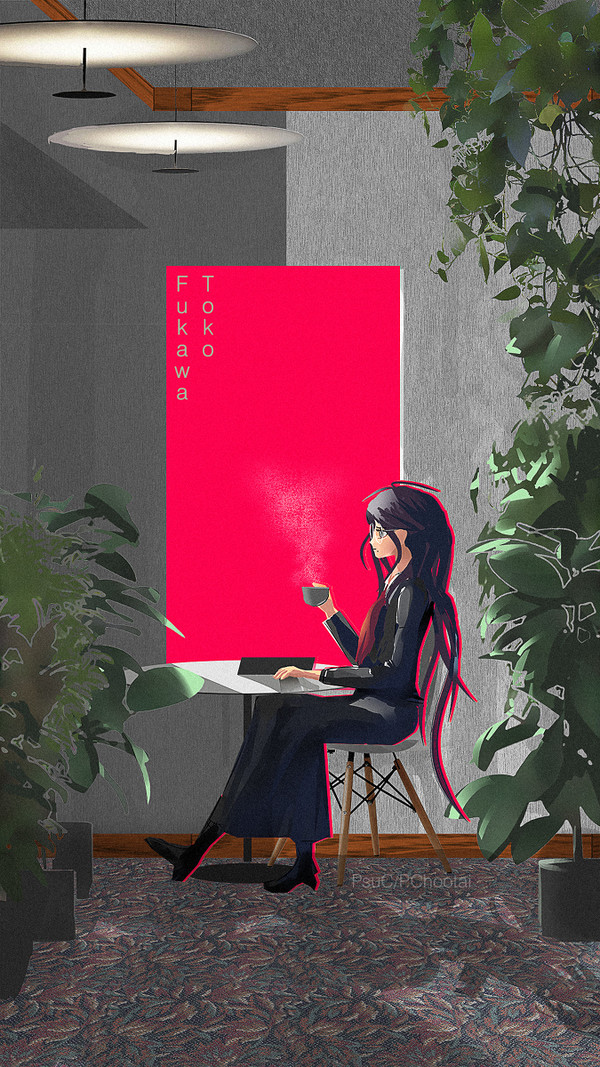 Fukawa Touko - In a Cafe