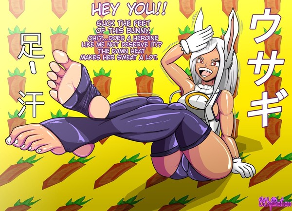 Mirko showing soles Boku no hero