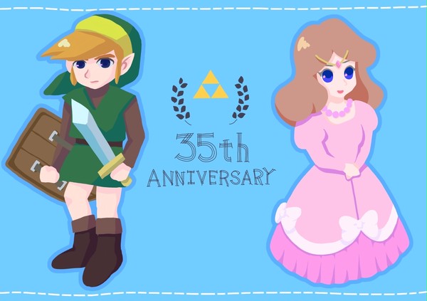 ゼルダの伝説35周年おめでとうイラスト