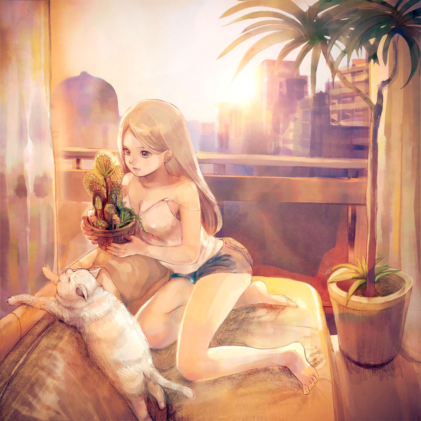 夕暮れ時時の女の子