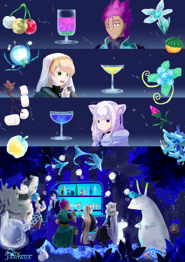 【PFMOH】猫と夜とカクテル【青の樹海】