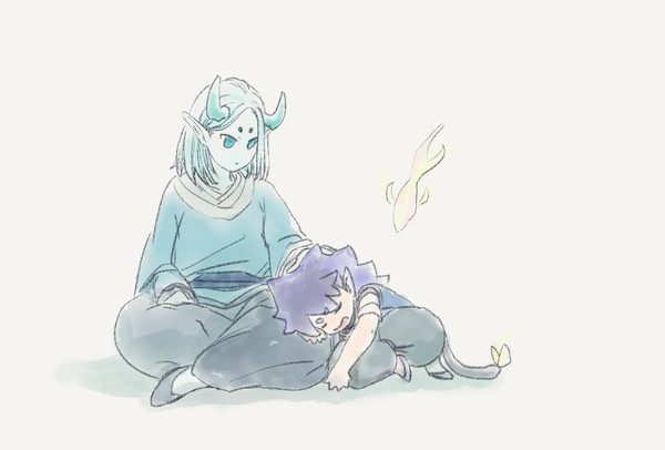 子风と若ママ虚