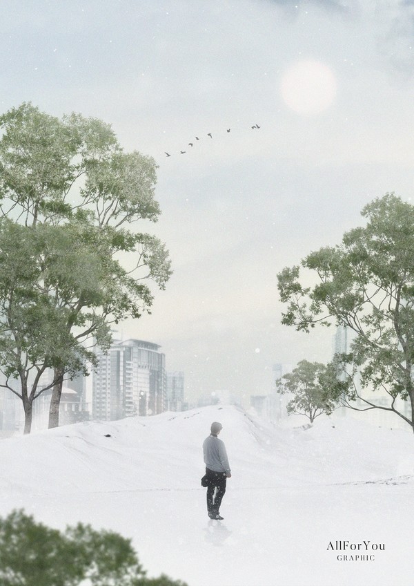 snowy street 눈의 거리