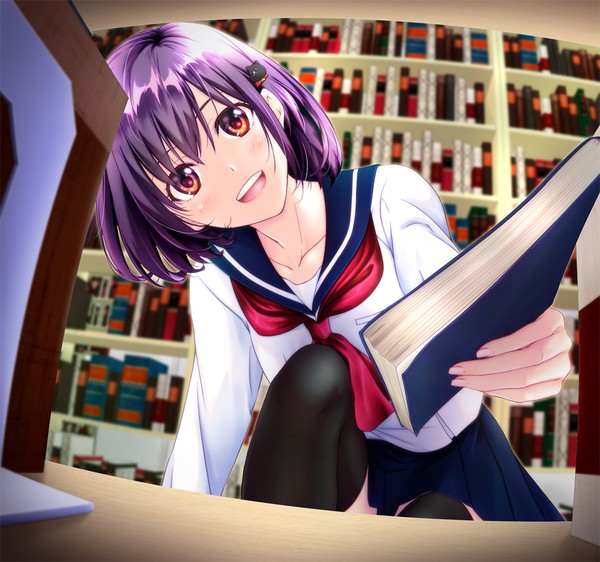 書架越しの落とし物