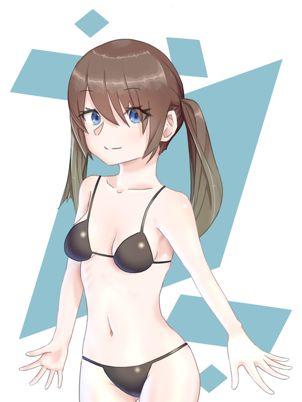 手癖の水着女の子