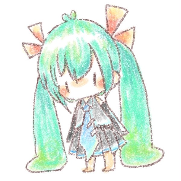 初音ミクちゃん描いてみた