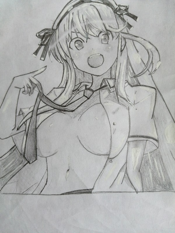 閃乱カグラシーリスの葛城イラスト、私の鉛筆バーション