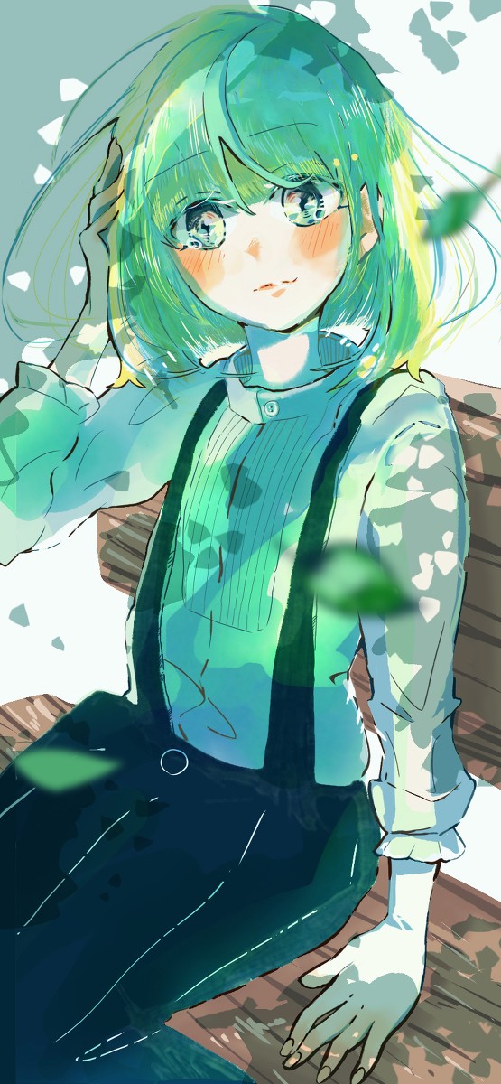 葉っぱと女の子
