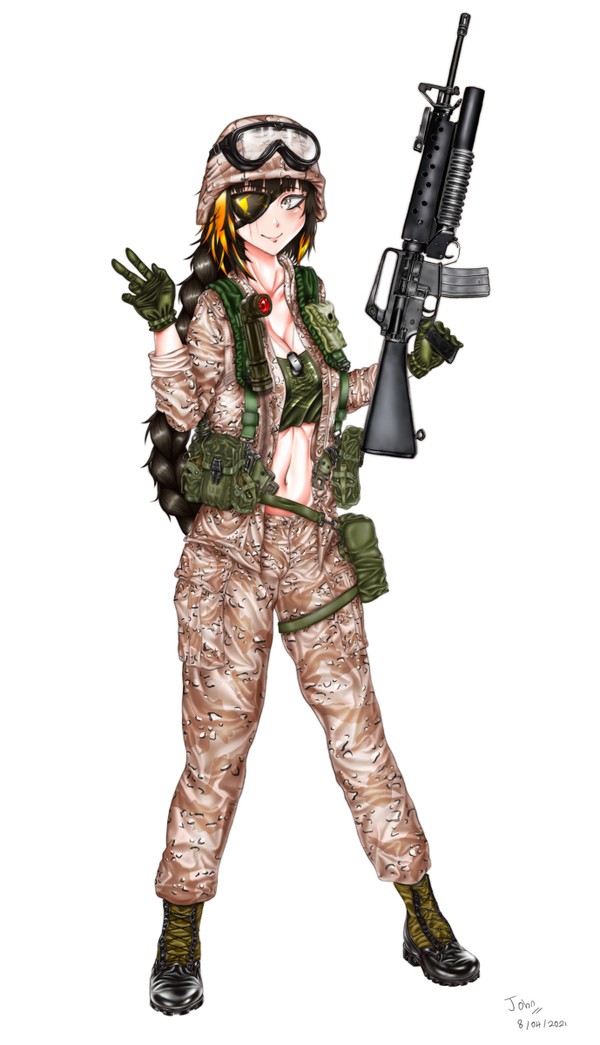 G&K M16A1 in 6 Color Desert Camo