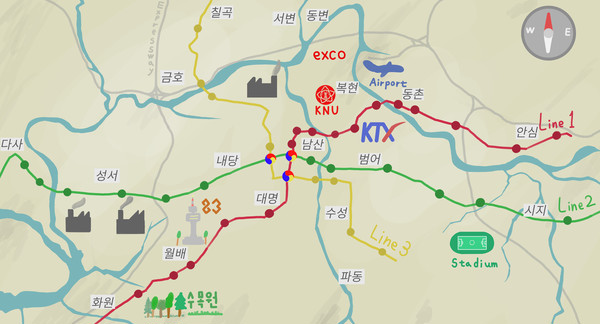 대구광역시 지도