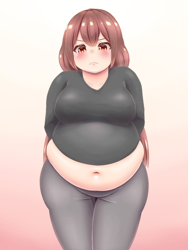 去年の服を着てくれたぽちゃ娘