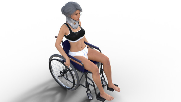 Paraplegic diapered