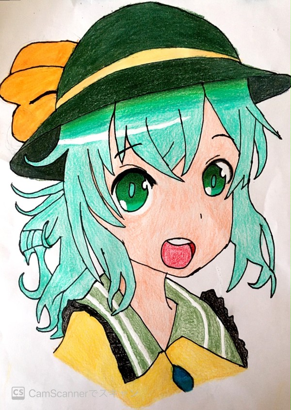 古明地こいし書いた。アナログ絵