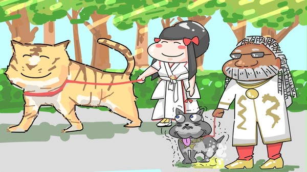 朝の散歩の風景🐅🐕