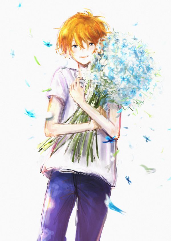 ブルースターとかすみ草