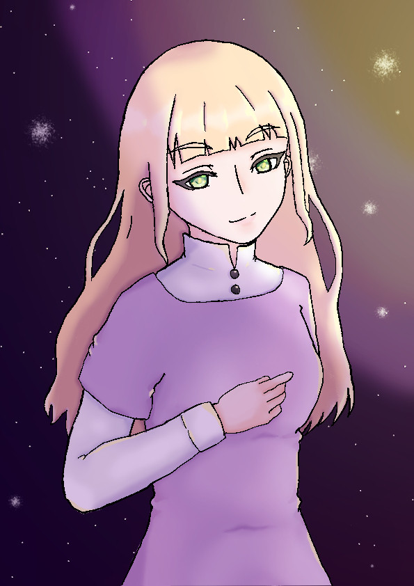夜空と女の子