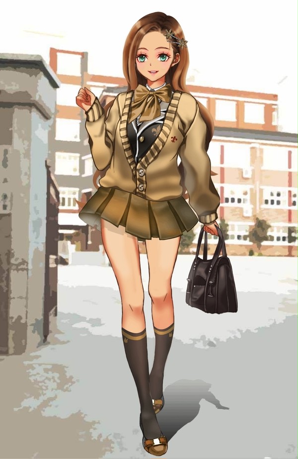 Pretty Girl Going To School
