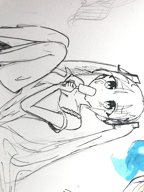 アイスを食べるミクちゃん