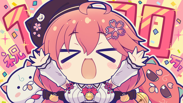みこちゃん「YouTube100万人」お祝い