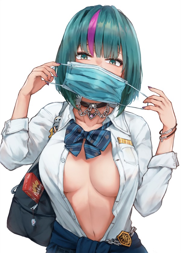 ちゃんとマスクをつけて