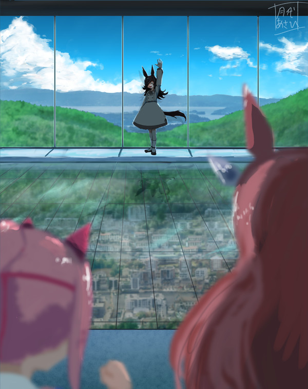 展望台にて