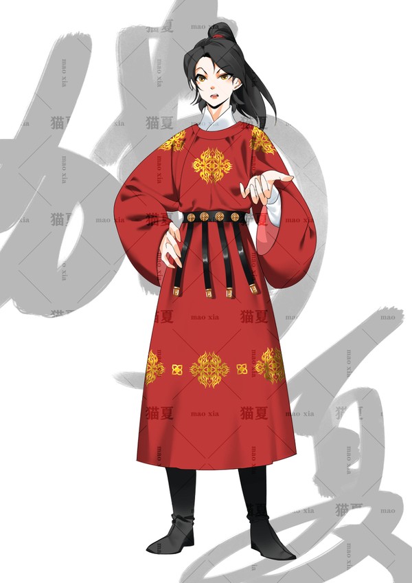 原创汉服插画